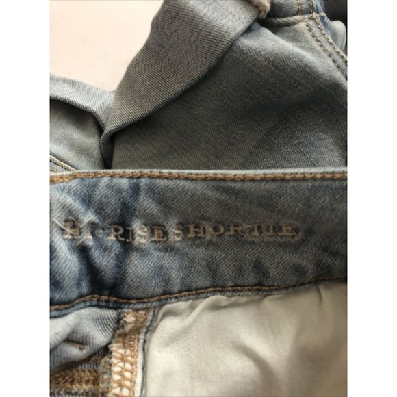 American Eagle-SZ: 2 Woman’s Next Level Stretch/Hi-Rise Shortie Denim Shorts - Picture 8 of 13
